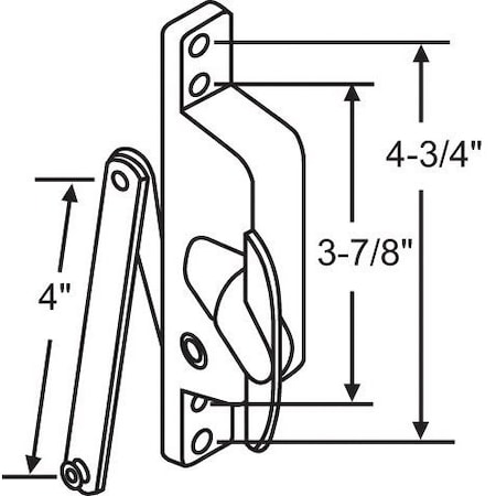 Strybuc Jalousie Operator Aluminum 41J-464P
